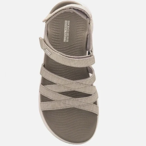 Skechers Go Walk Flex Sandals - Sunshine Taupe size 9 - Picture 4 of 6